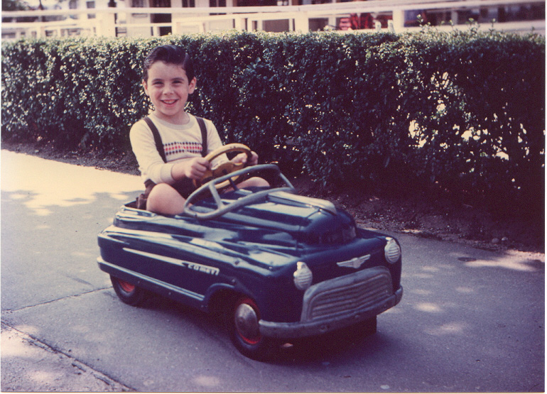 Don Adams in front of Herman's Pony Rink - 1953